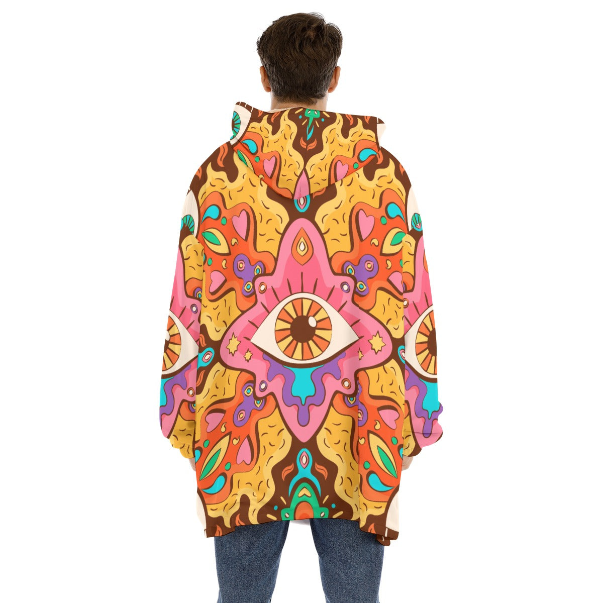 What do you see ? -Unisex Sherpa Fleece Hoodie Blanket