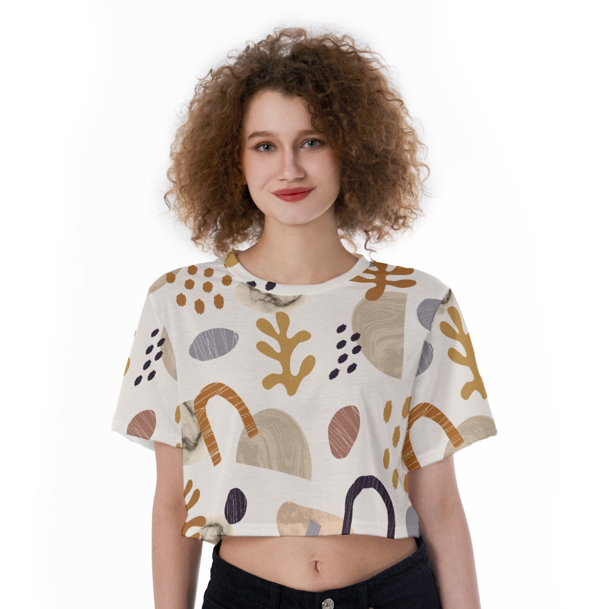 Coral Canvas - Cropped T-Shirt