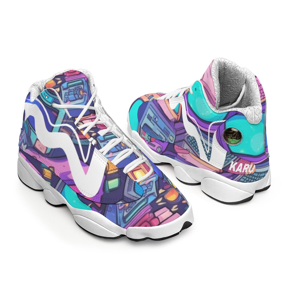Retro Future - Curved Basketball Shoes