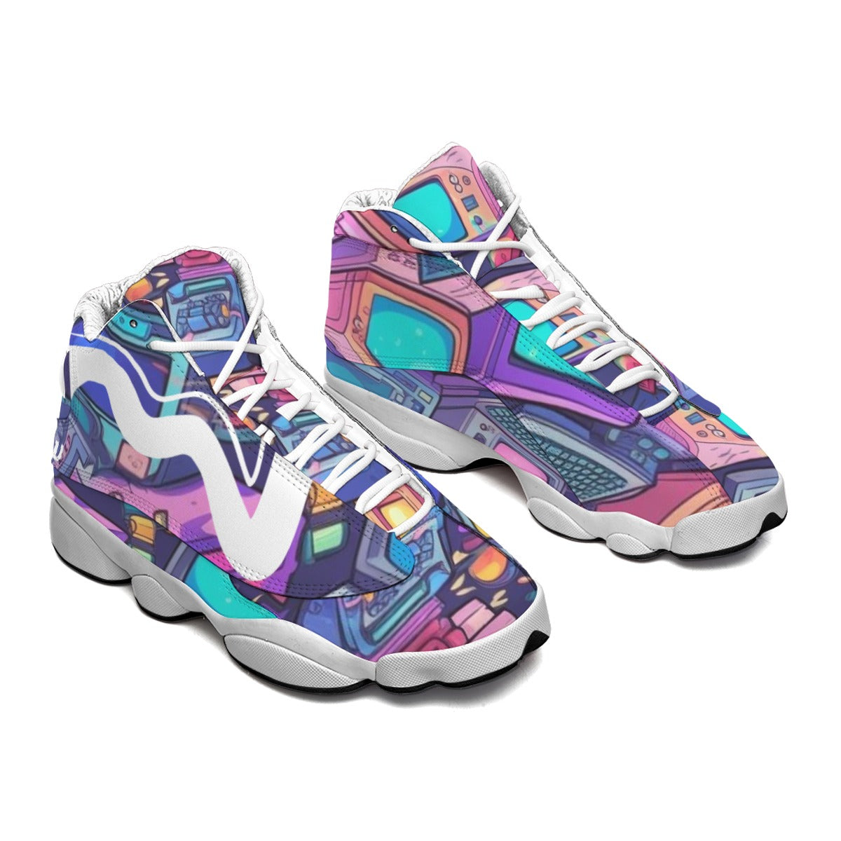 Retro Future - Curved Basketball Shoes