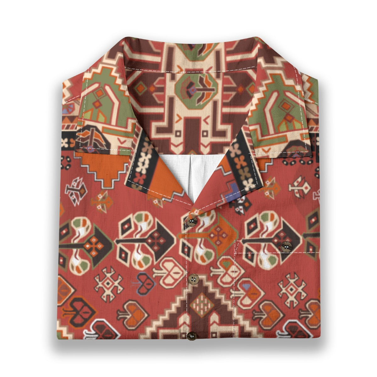 Retro Indian Print VII - Designer Shirt - 100% Cotton