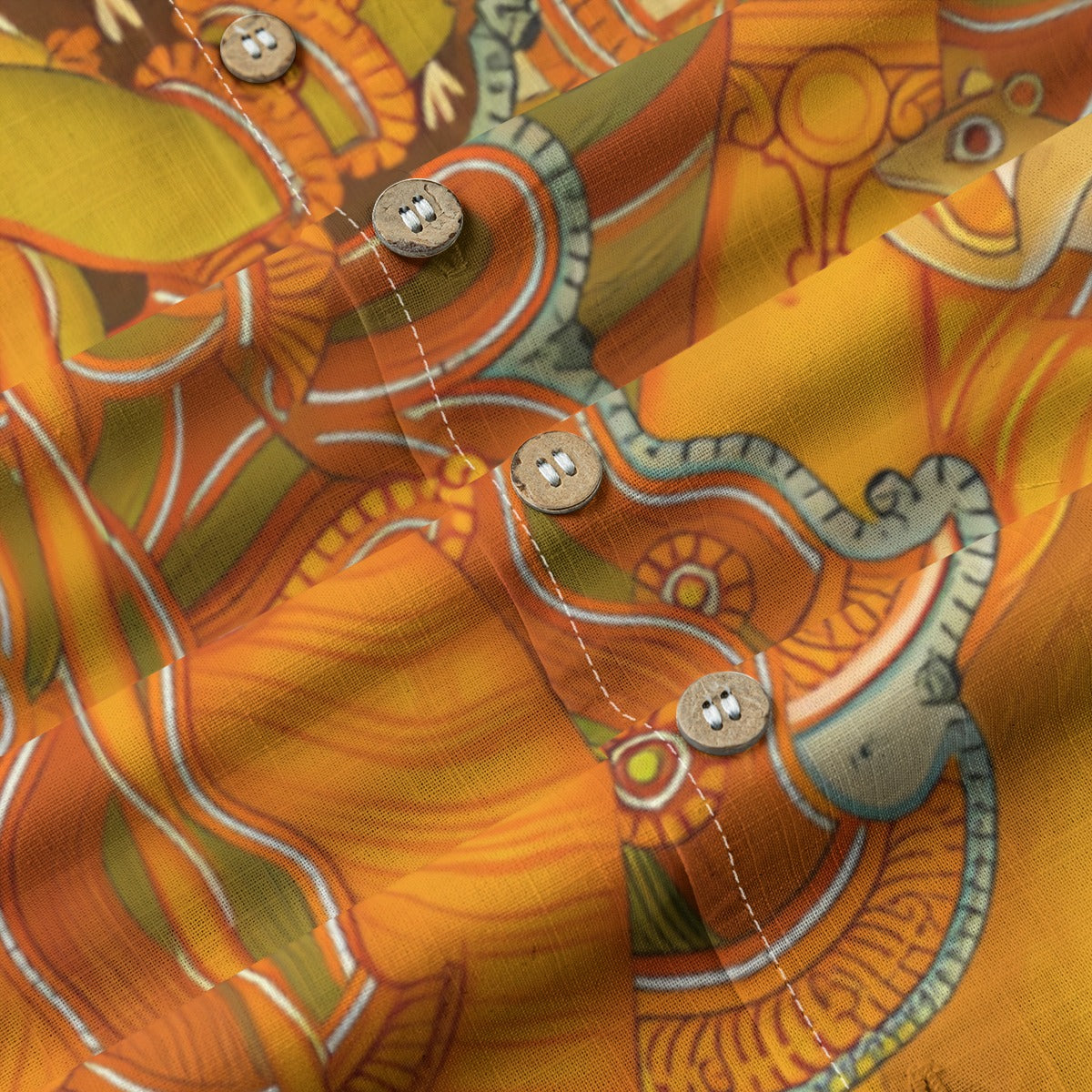 Sethu Bandhan - Kerala Mural Print Shirt - 100% Cotton