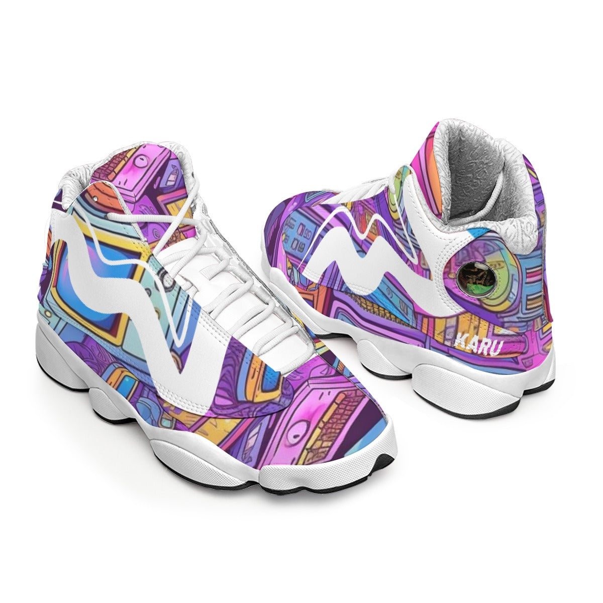 Neon Matrix - Curved Basketball Shoes