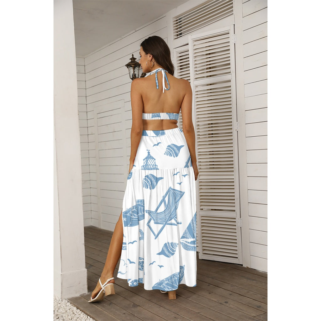 Shoreline Salt - Women's Tie Back Wrap Dress