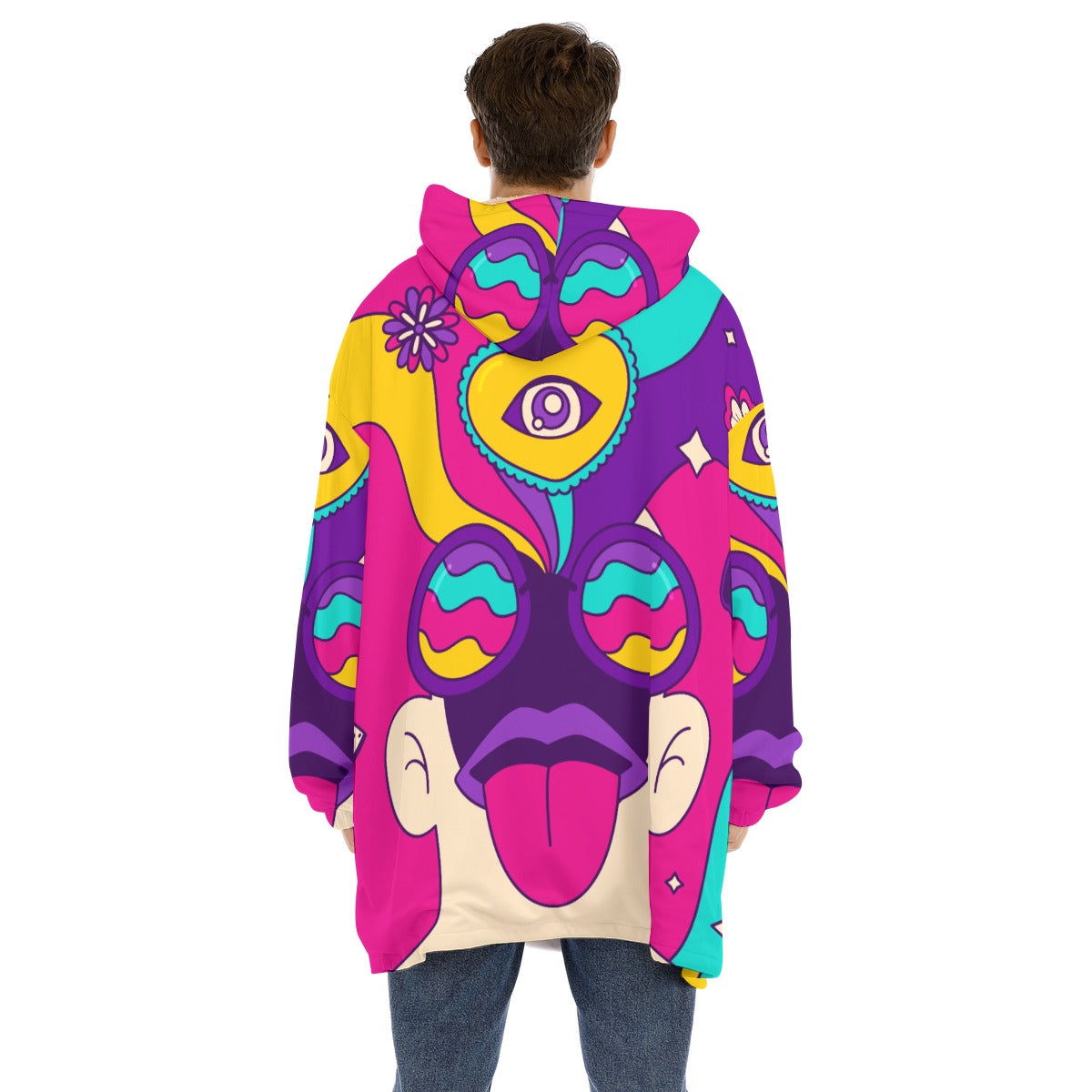 What Time is it ? - Unisex Sherpa Fleece Hoodie Blanket