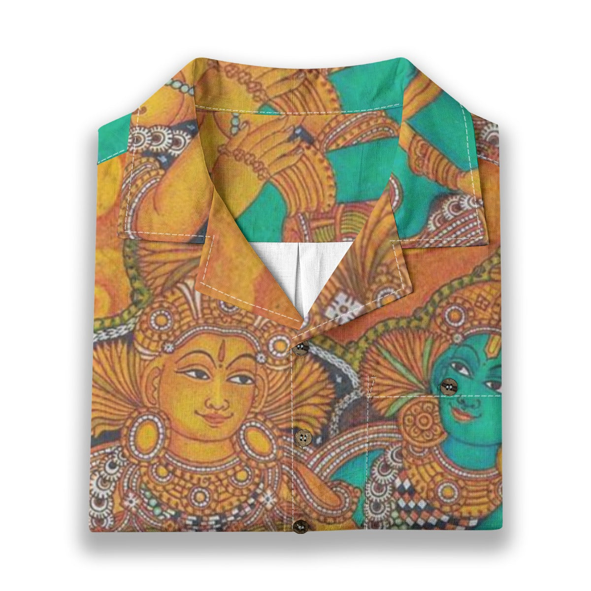 Radha Madhavam - Kerala Mural Print Shirt - 100% Cotton