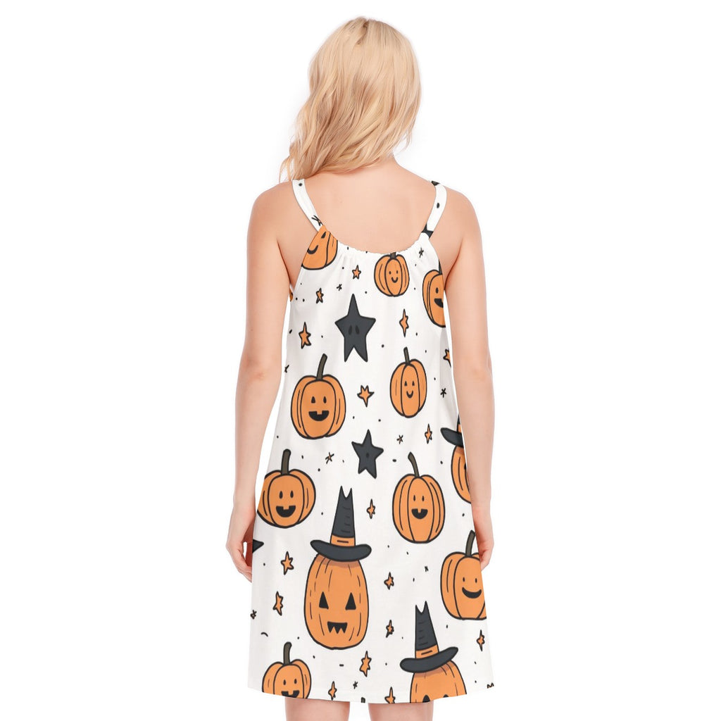 Pumpkin II - Women's O-neck Cami Dress - 100% Cotton