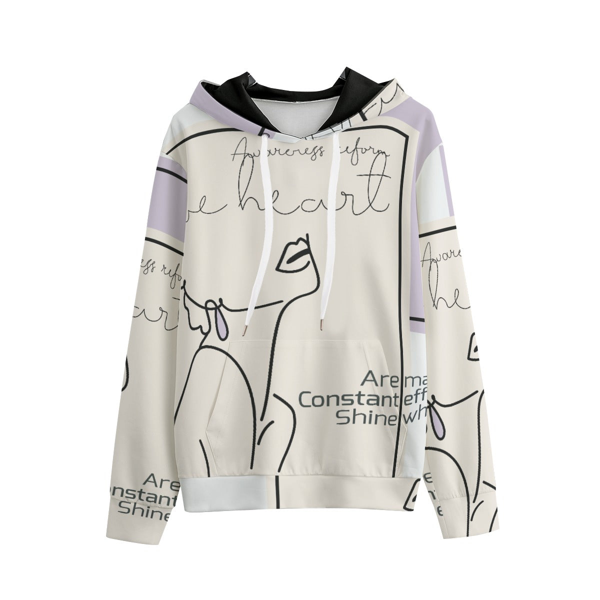 Soft Script - Medium Weight Unisex Pullover Hoodie - 100% Cotton