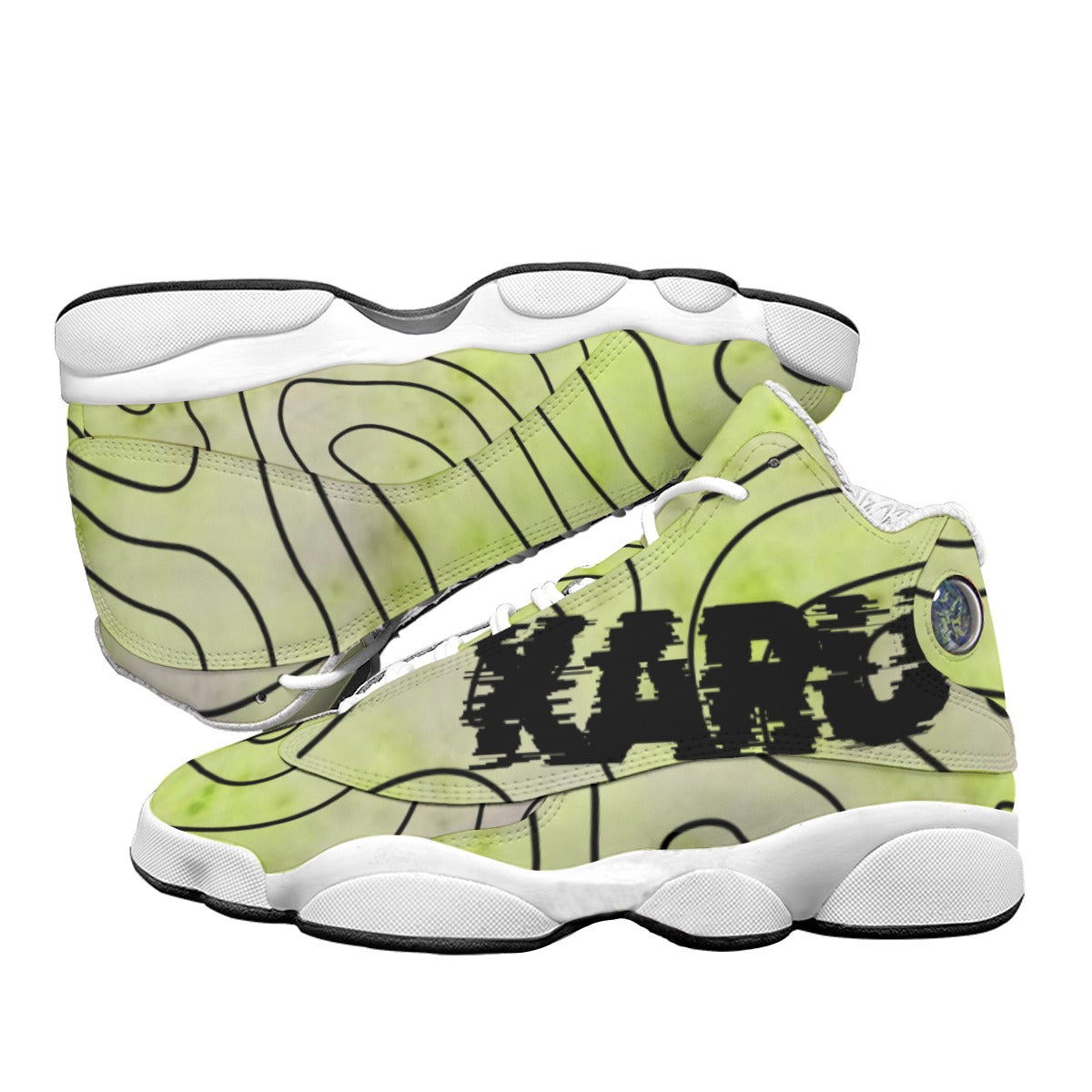 Lime Rush - Curved Basketball Shoes
