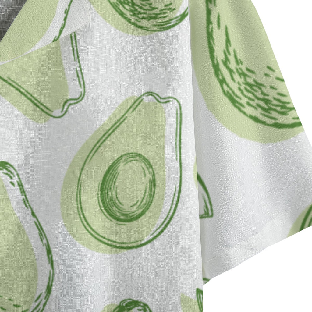 Guaca - Men's Faux Linen Hawaiian Shirt