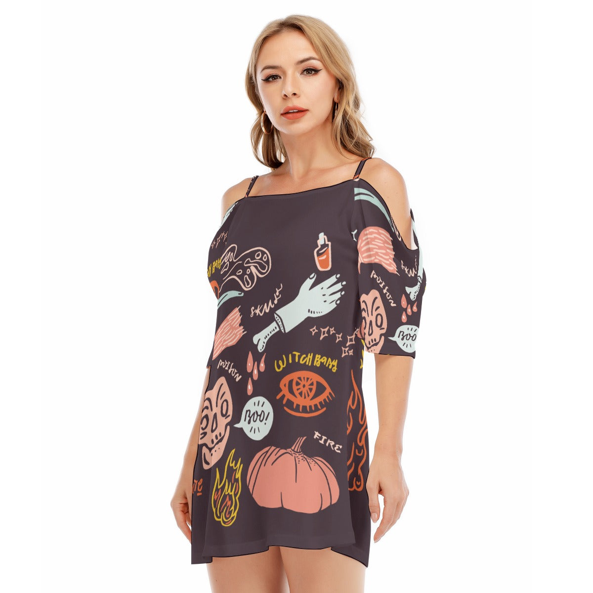 Spooky VI - Women's Off-shoulder Cami Dress