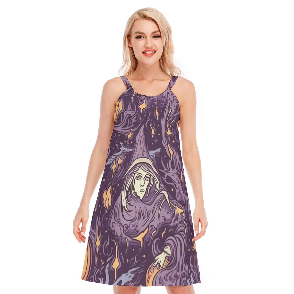 Witch III - Women's O-neck Cami Dress - 100% Cotton