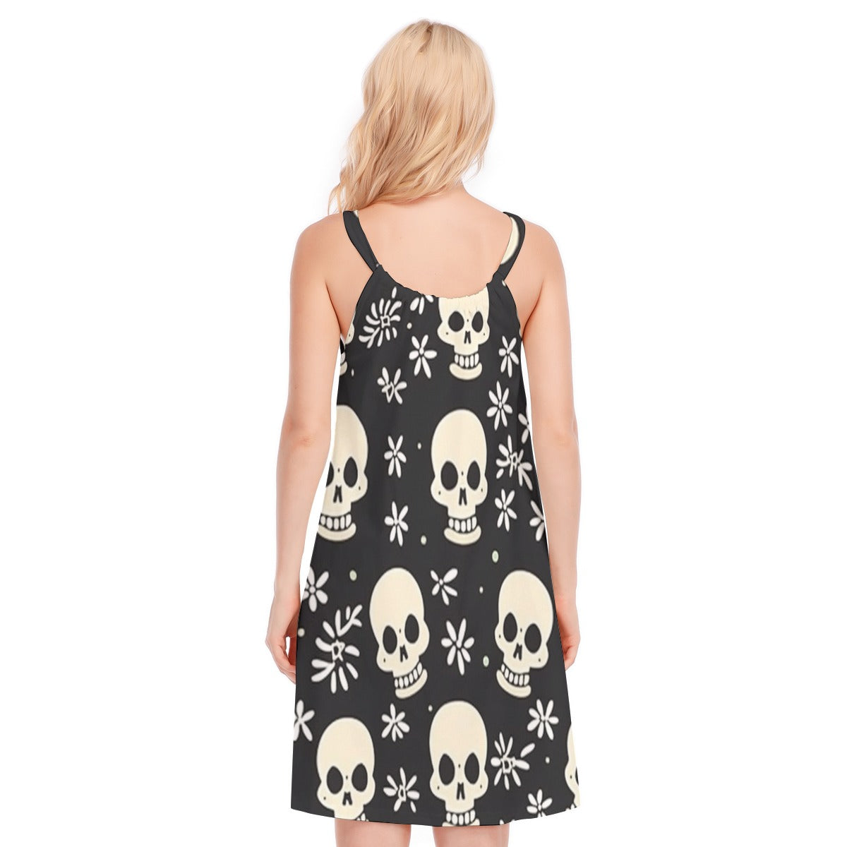 Skull IV - Women's O-neck Cami Dress - 100% Cotton