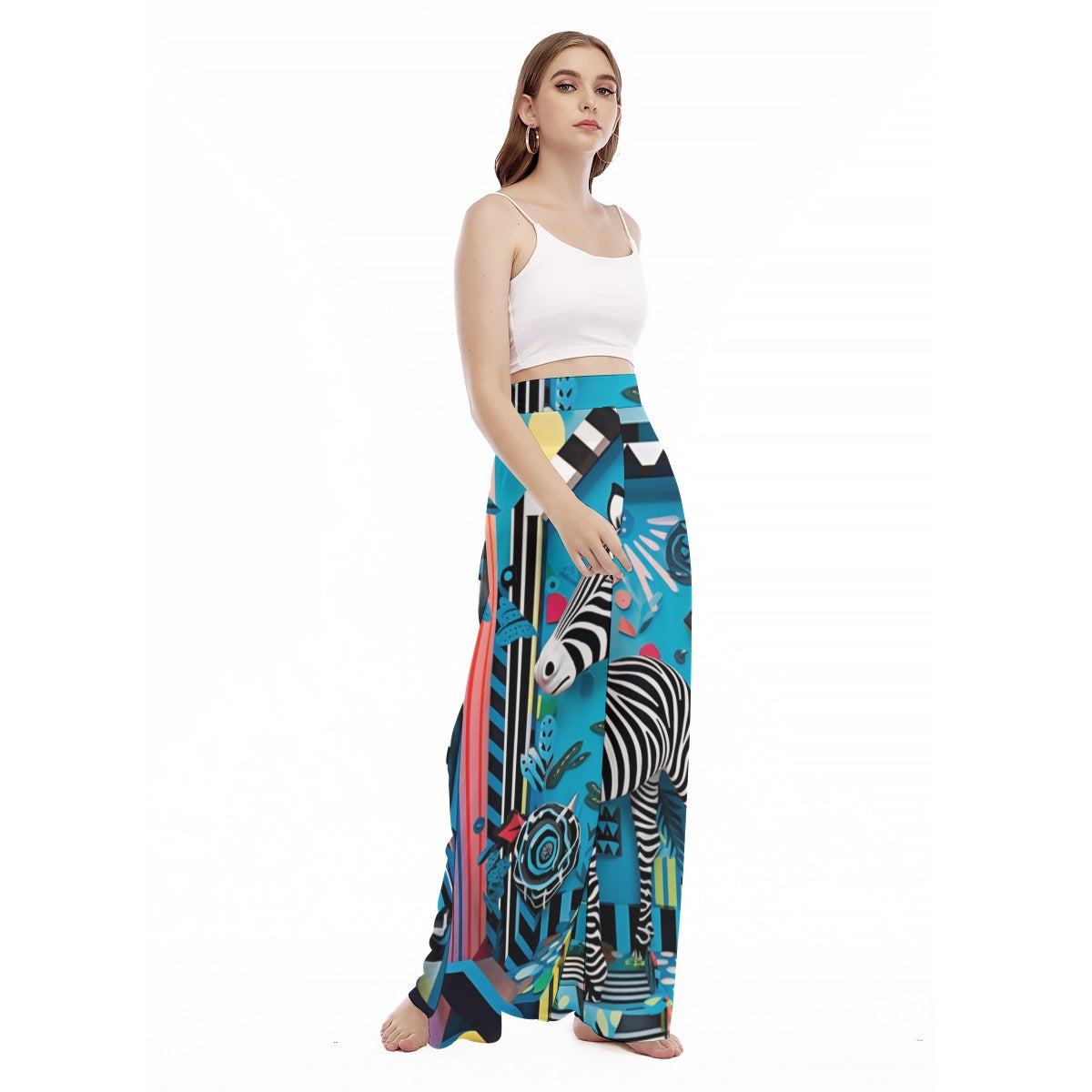 Prism Play- Women's High Waist Wide Leg Trousers