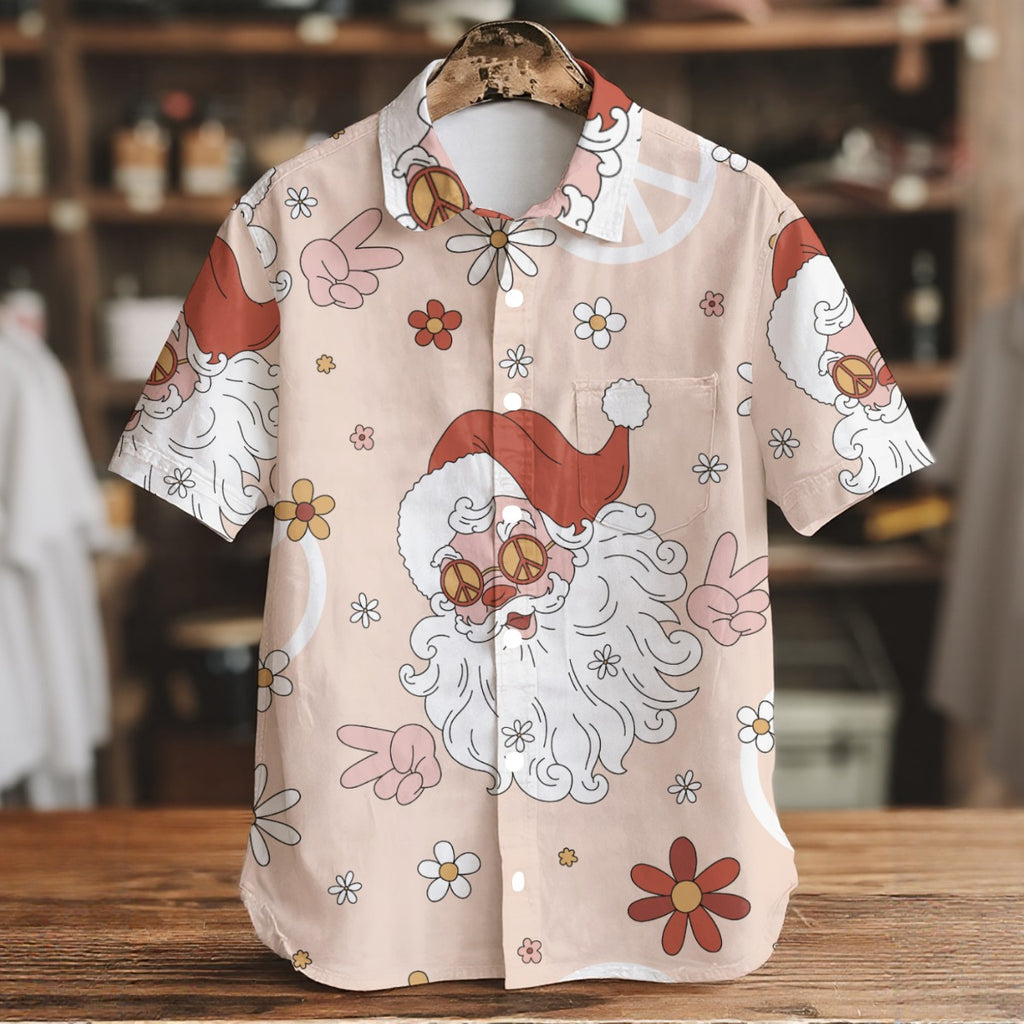 Sweet Santa - Men's Short Sleeve Shirt With Pockets
