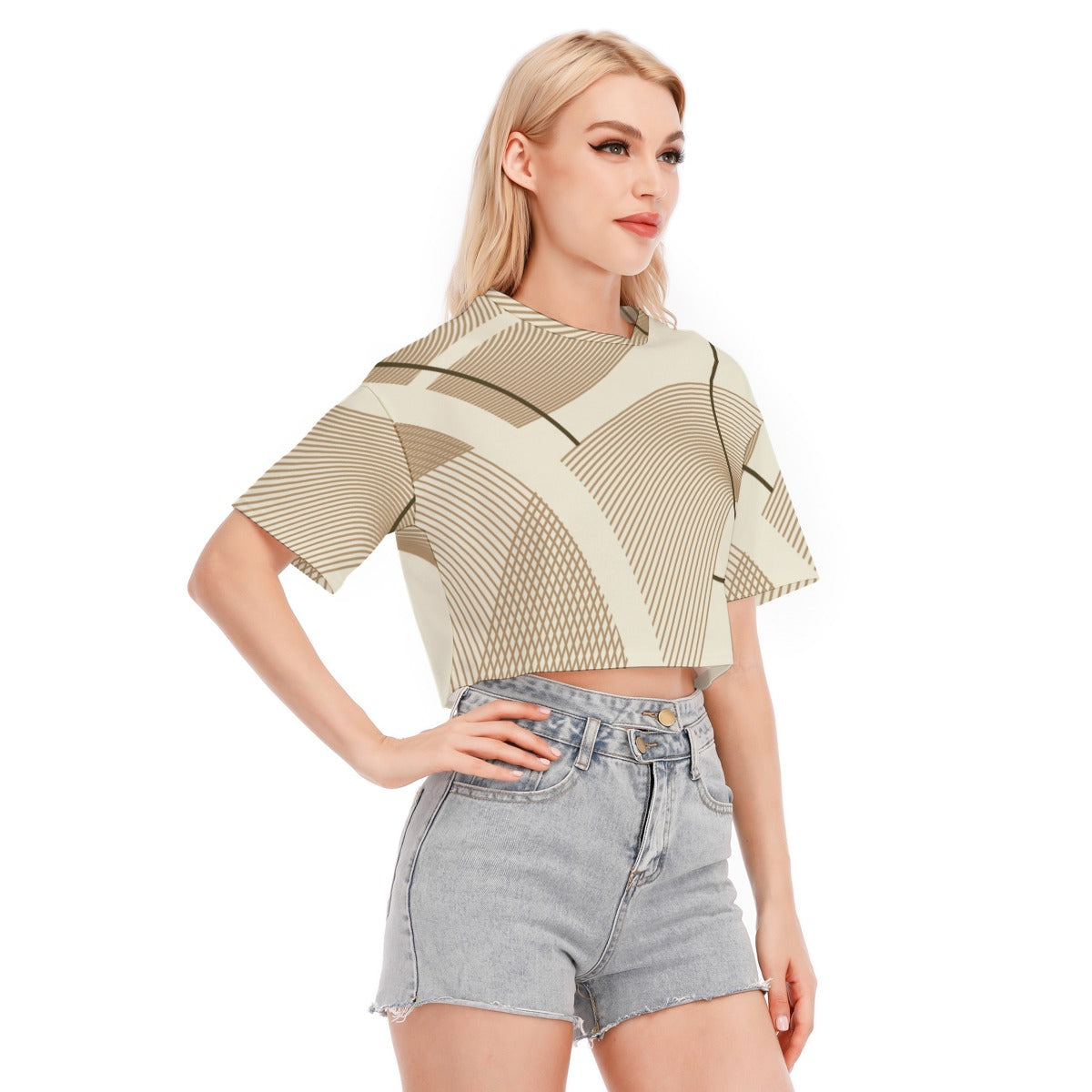 Desert Echo - Women's Cropped T-shirt -100% Cotton