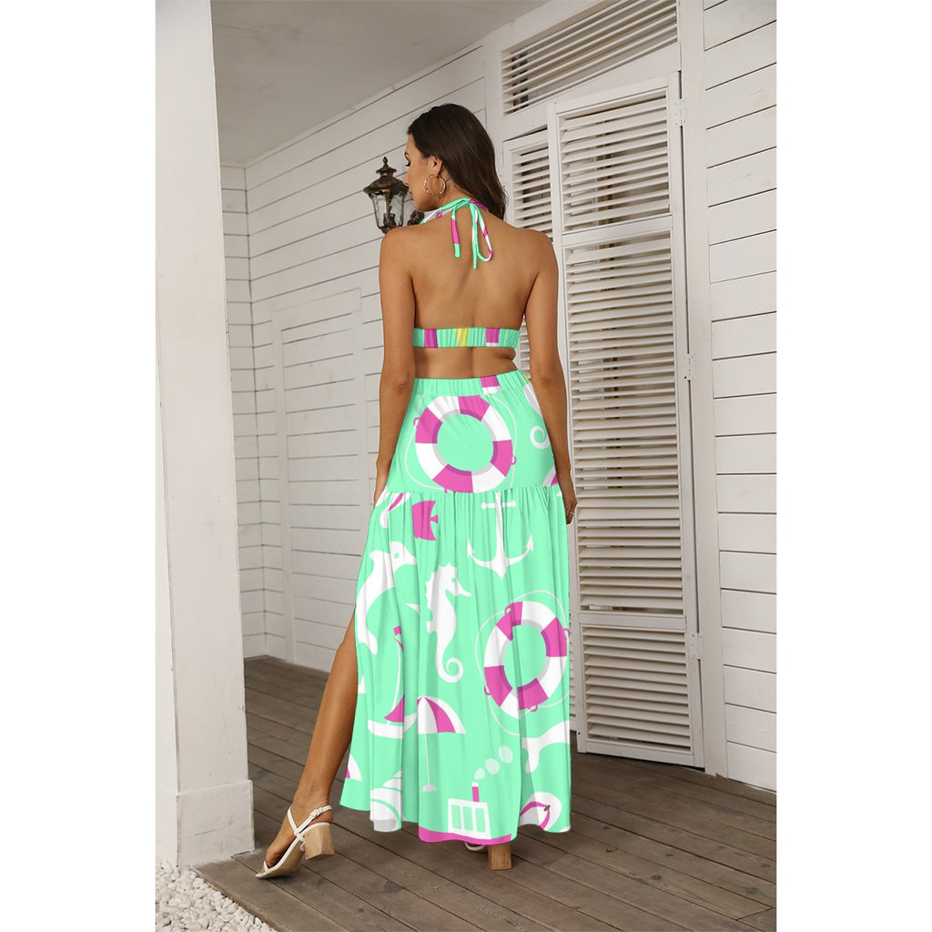 Sail Gaze -  Women's Tie Back Wrap Dress