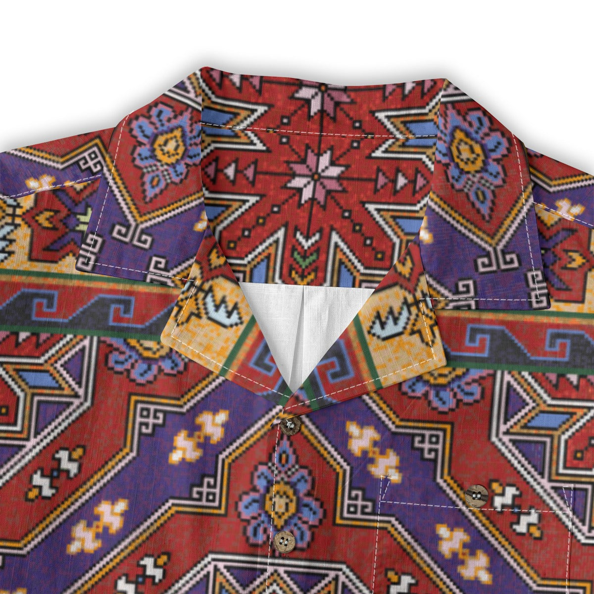 Retro Indian Print VIII - Designer Shirt - 100% Cotton