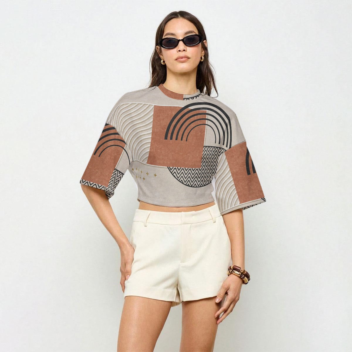 Earth Arcs - Women’s Casual Crop Top