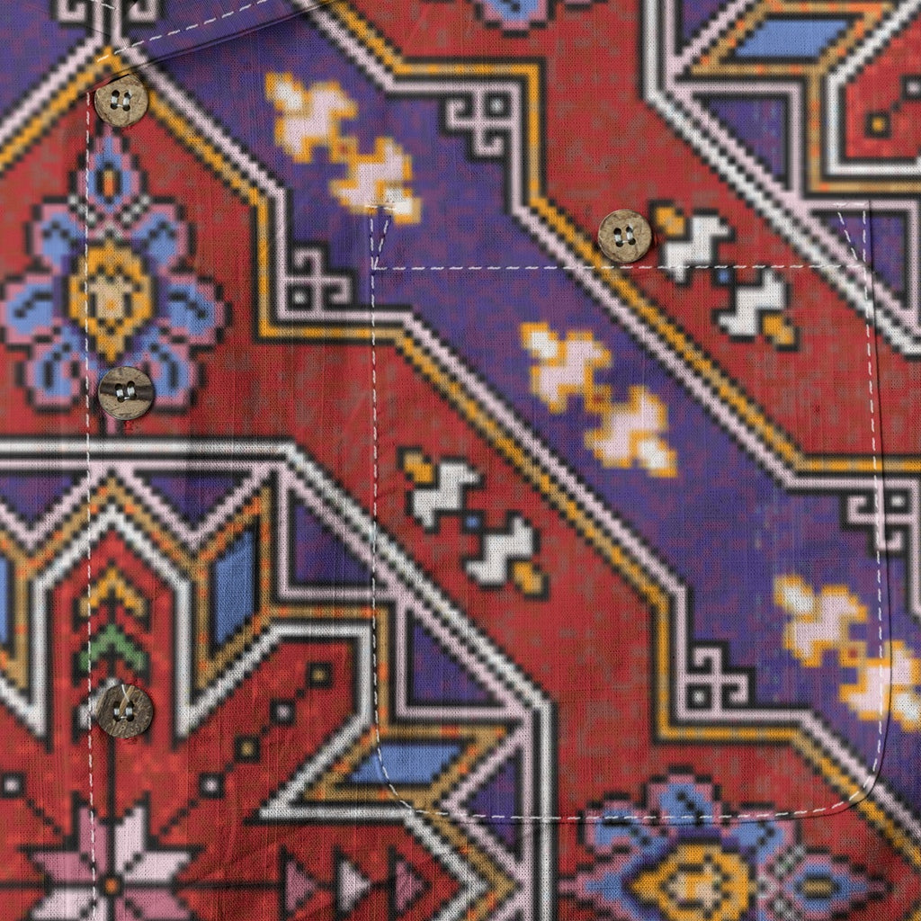 Retro Indian Print VIII - Designer Shirt - 100% Cotton
