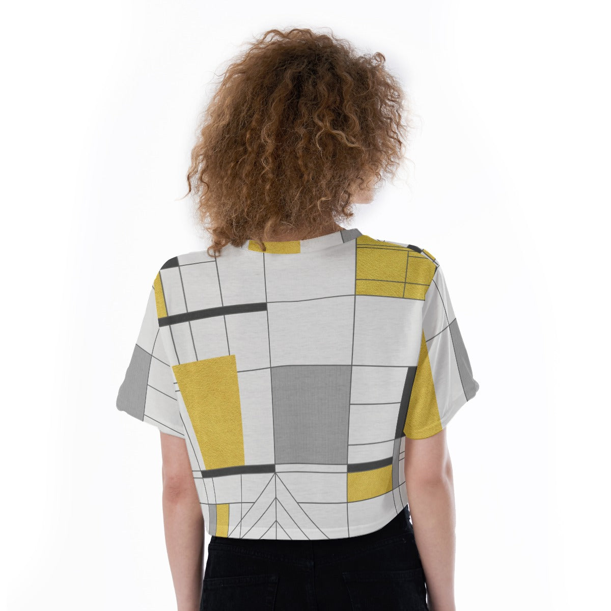 Lime Geo - Cropped T-Shirt