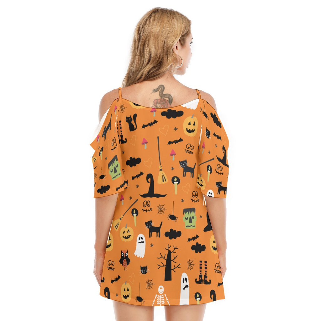 Spooky XII - Women's Off-shoulder Cami Dress