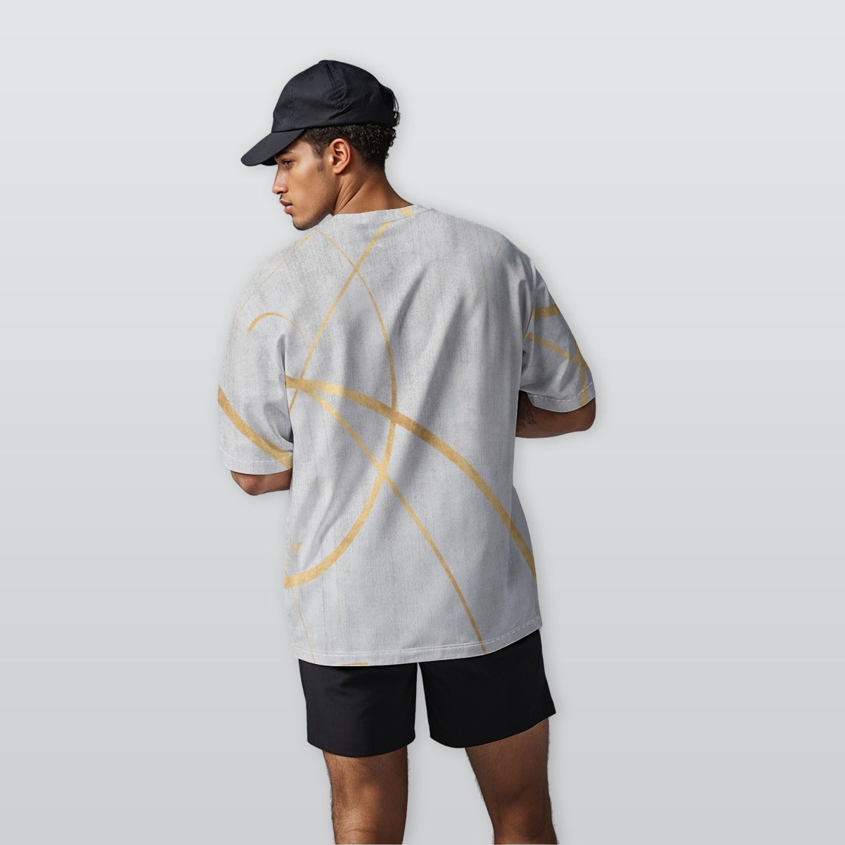 Solar Trace - Oversize Crewneck T-Shirt - 100% Cotton