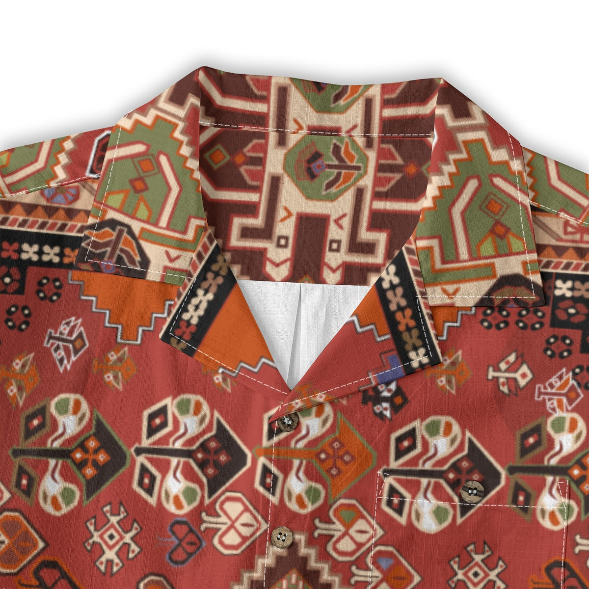 Retro Indian Print VII - Designer Shirt - 100% Cotton