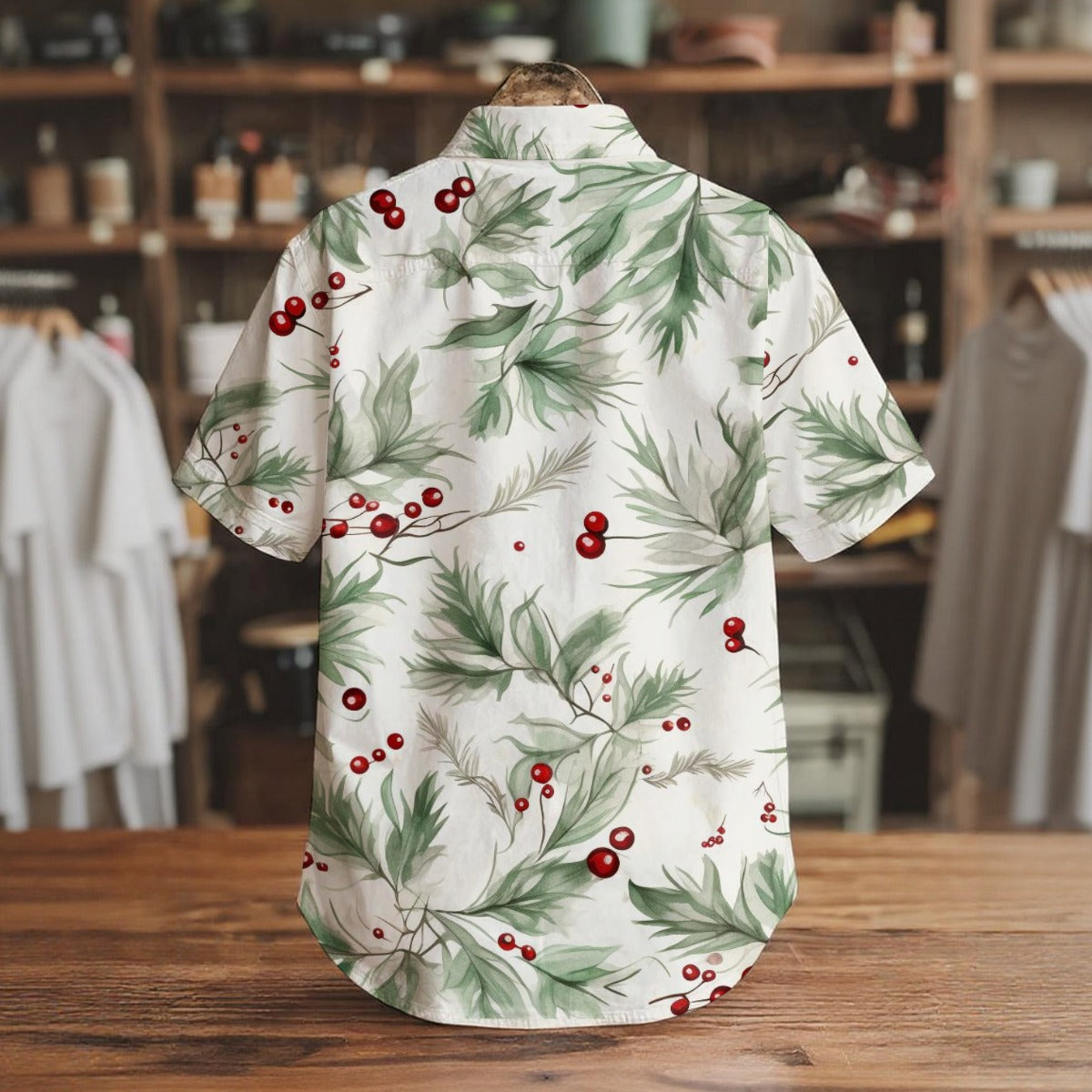 Red Bulbs -  Men's Short Sleeve Shirt With Pockets