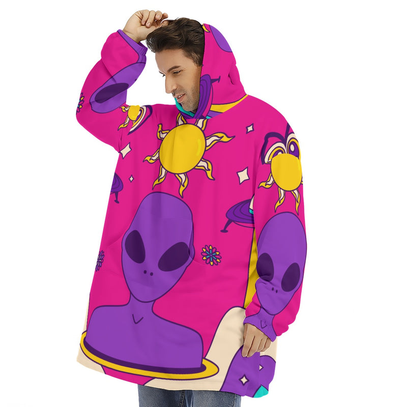 Daily Port - Unisex Sherpa Fleece Hoodie Blanket