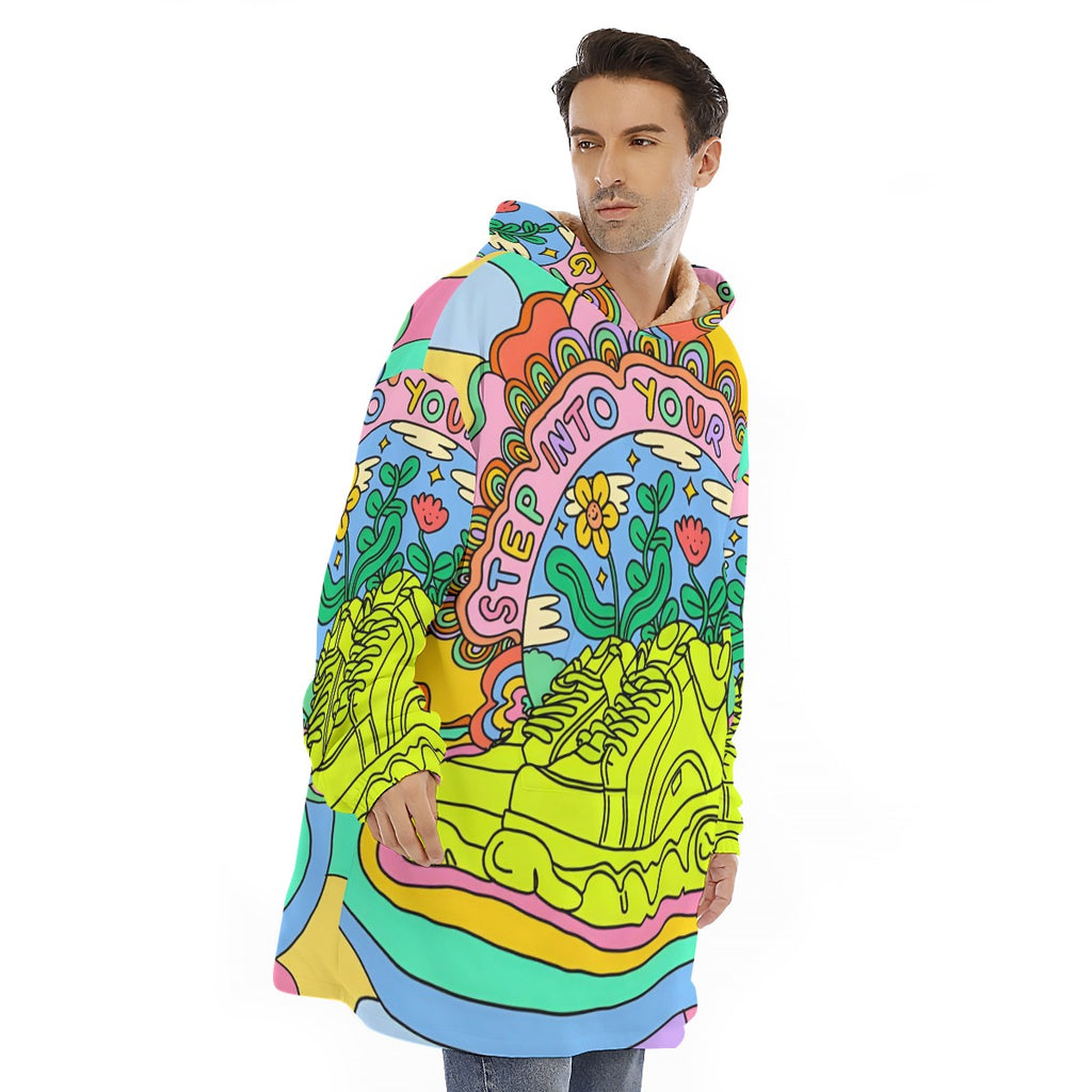 Step Into Your Magic - Unisex Sherpa Fleece Hoodie Blanket