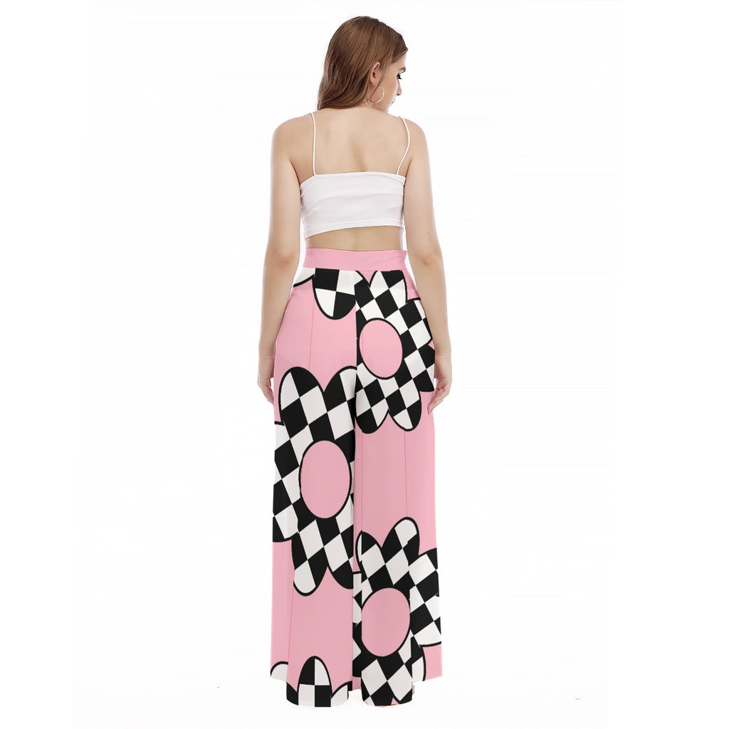 Zesty Delight -  Women's High Waist Wide Leg Trousers