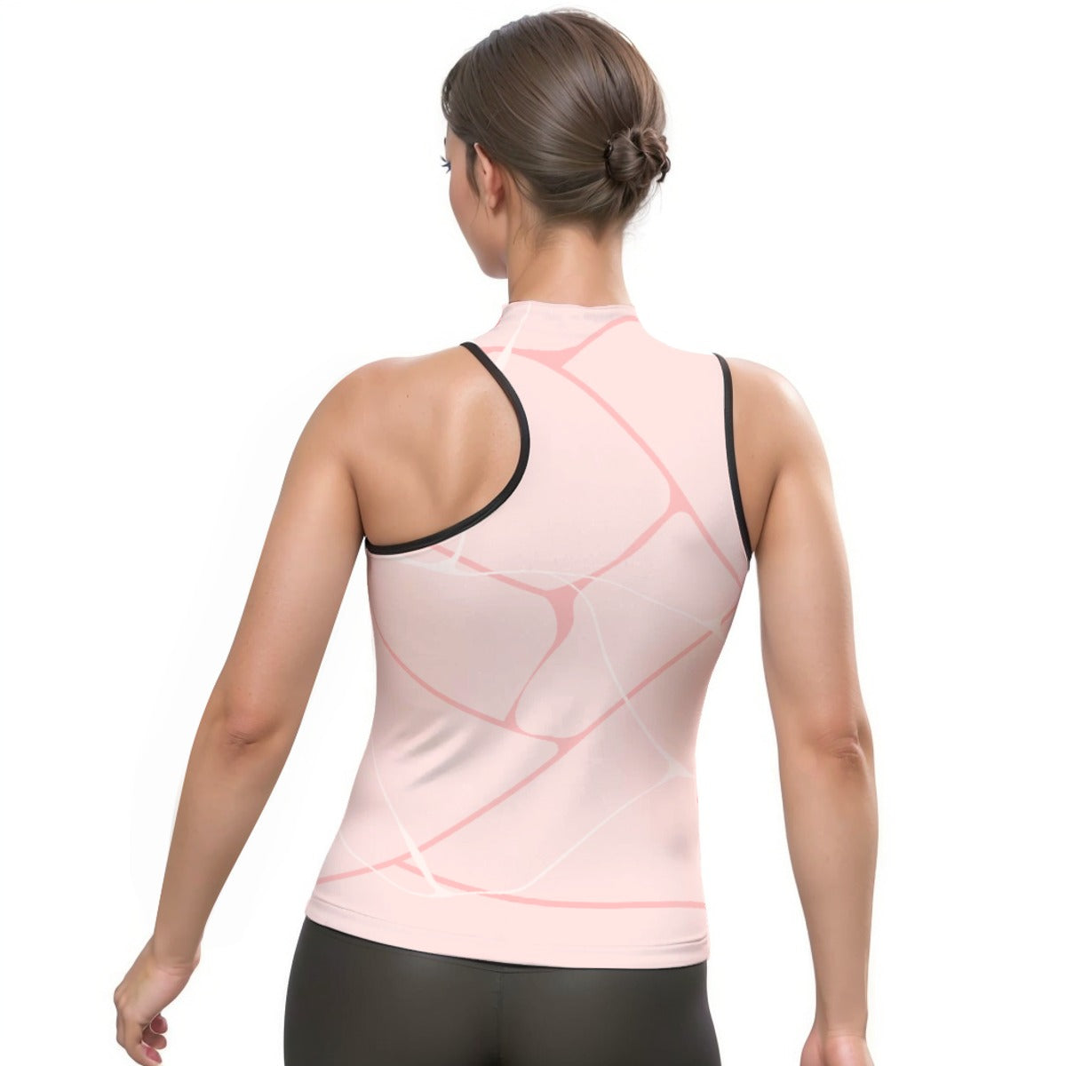 Women's Halter Sleeveless Asymmetrical Tank Top