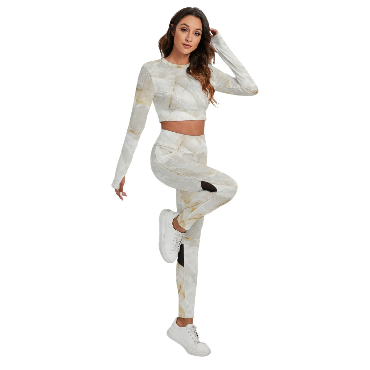 Women's Sport Set With Backless Top And Leggings