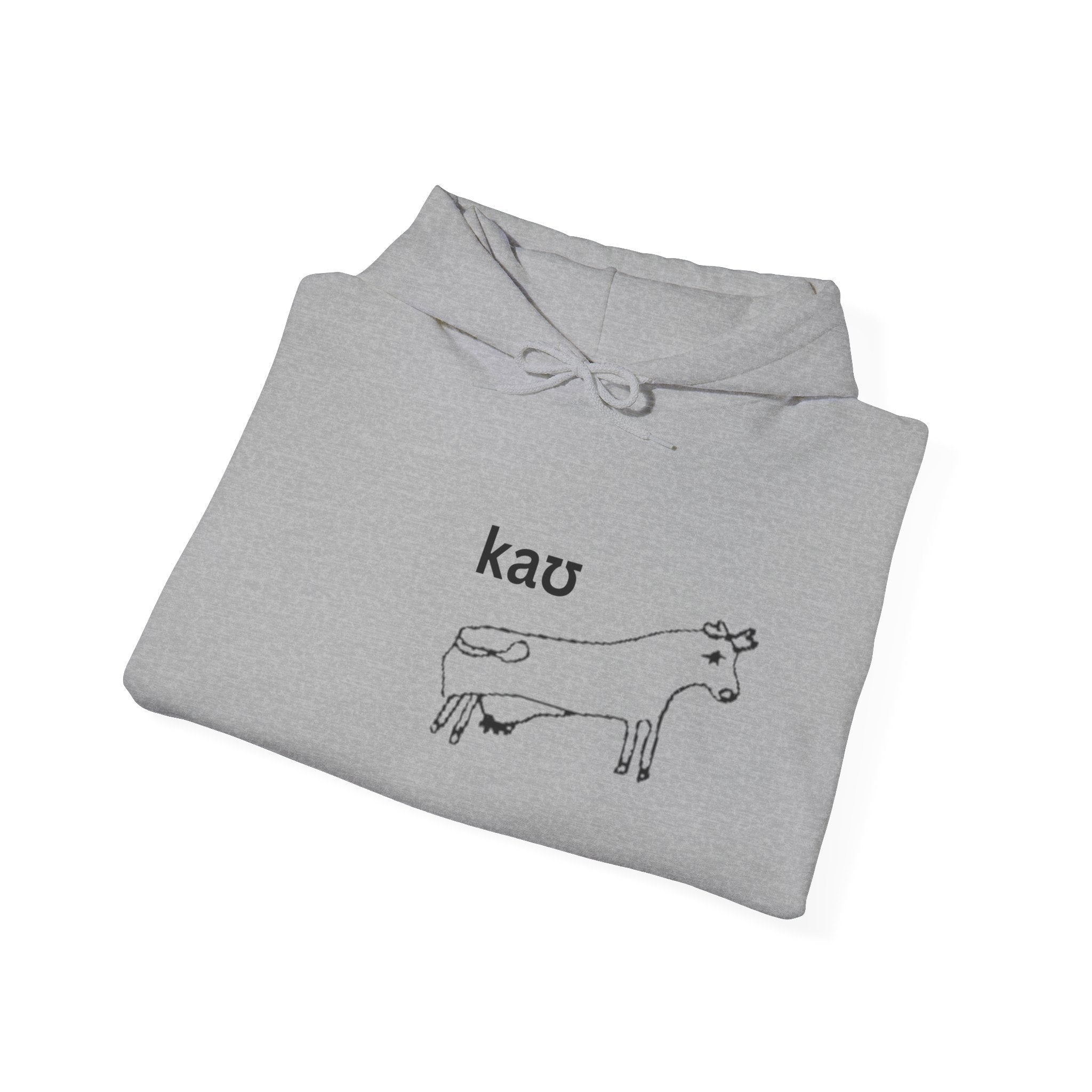 kaʊ – Embroidered Unisex Heavy Blend Fleece Hoodie