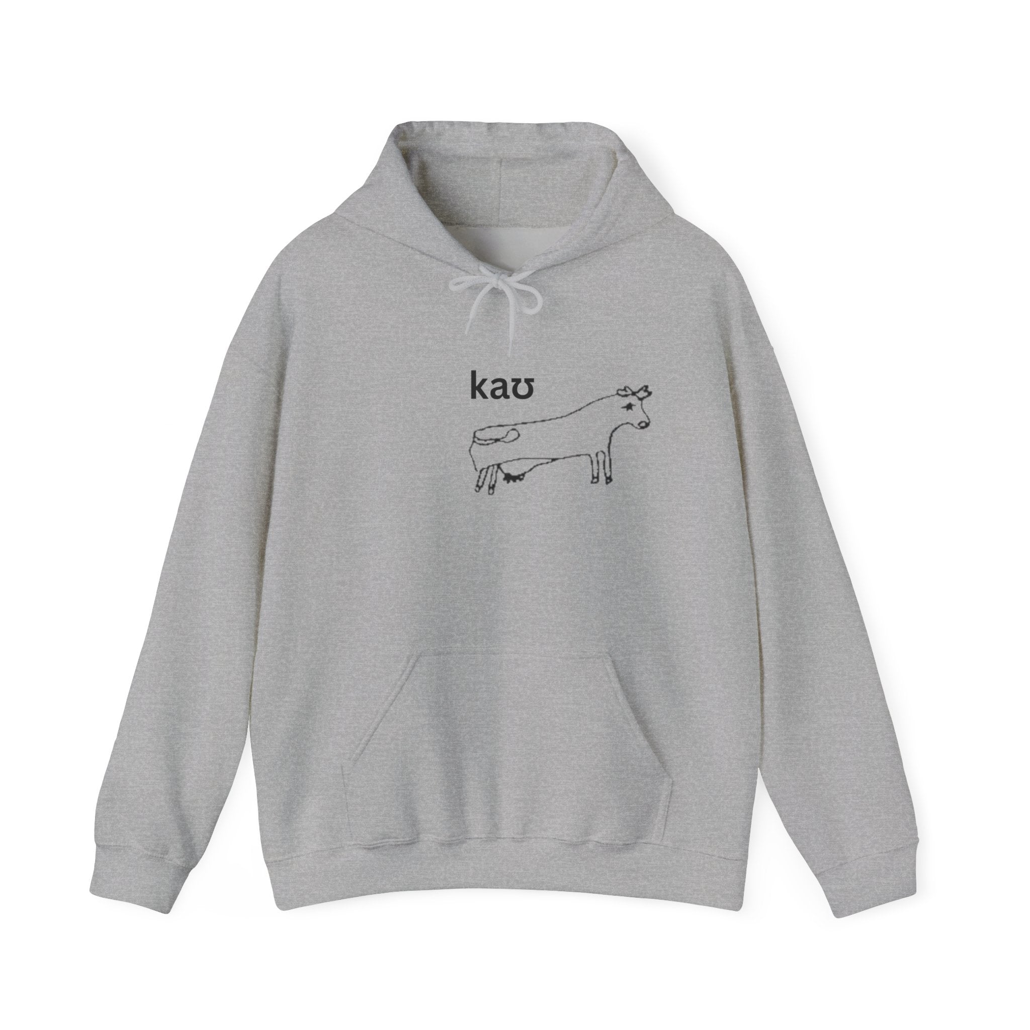 kaʊ – Embroidered Unisex Heavy Blend Fleece Hoodie