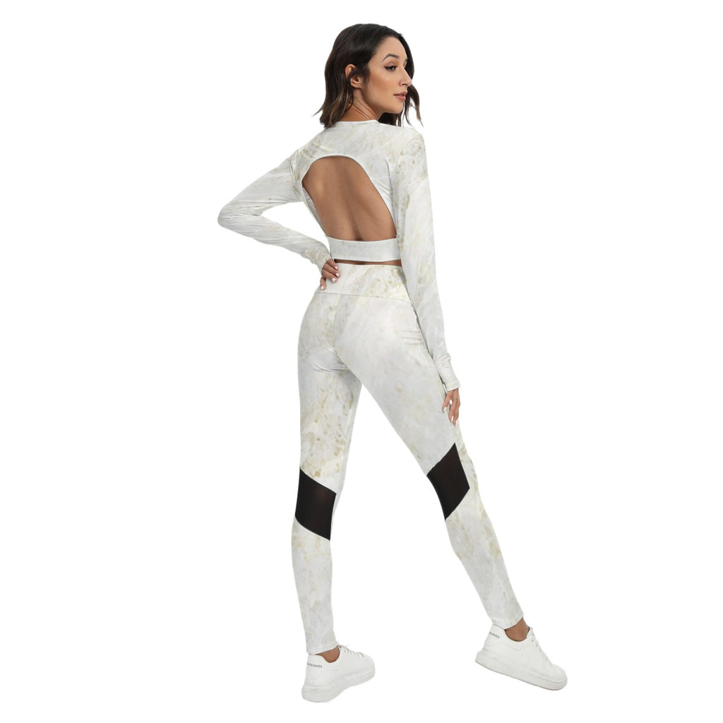 Women's Sport Set With Backless Top And Leggings