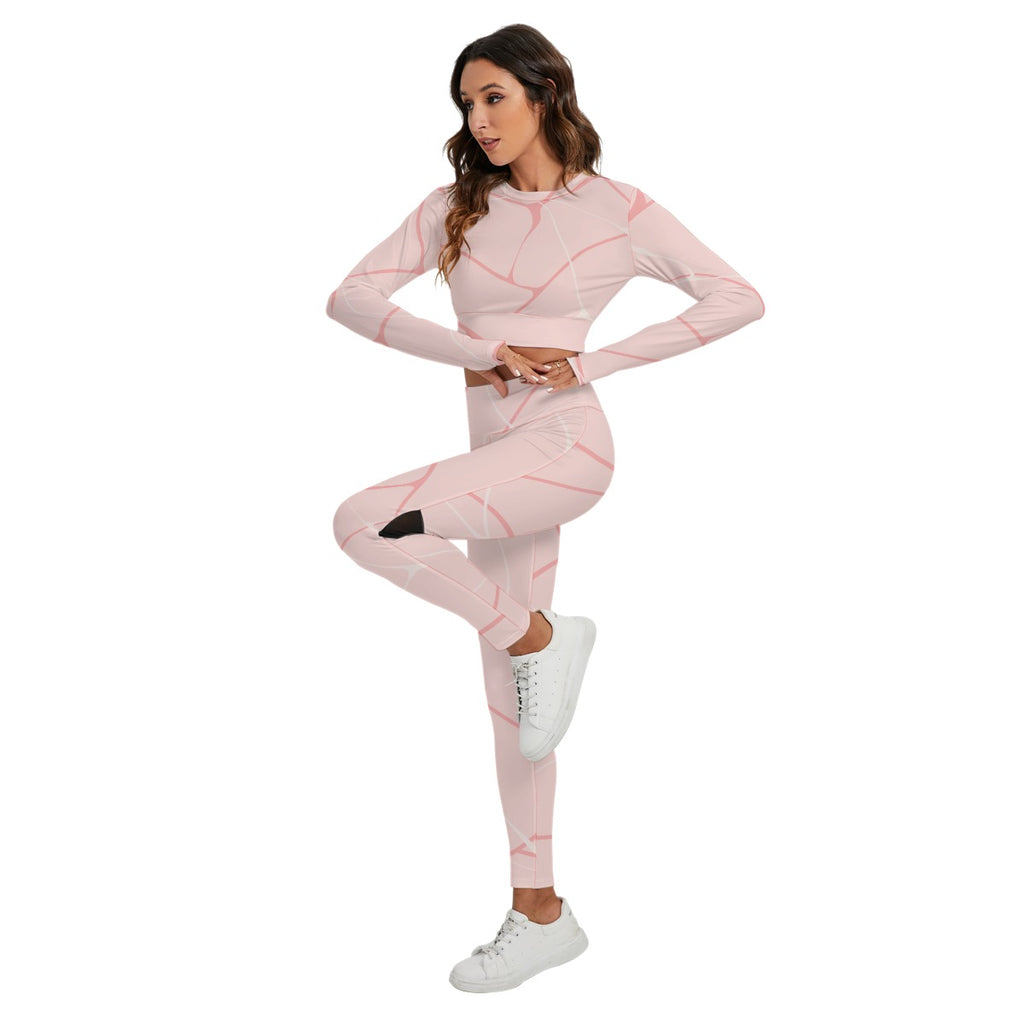 Women's Sport Set With Backless Top And Leggings