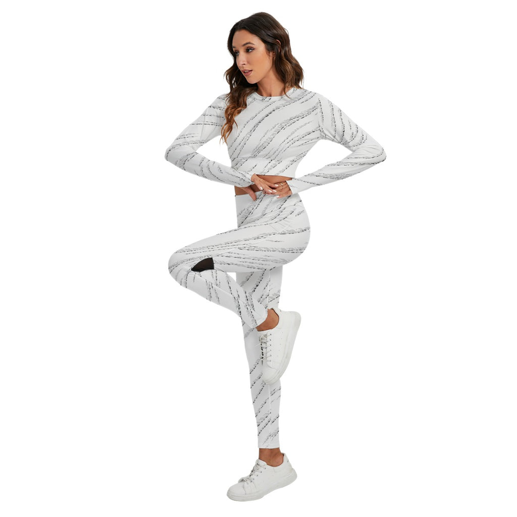 Women's Sport Set With Backless Top And Leggings