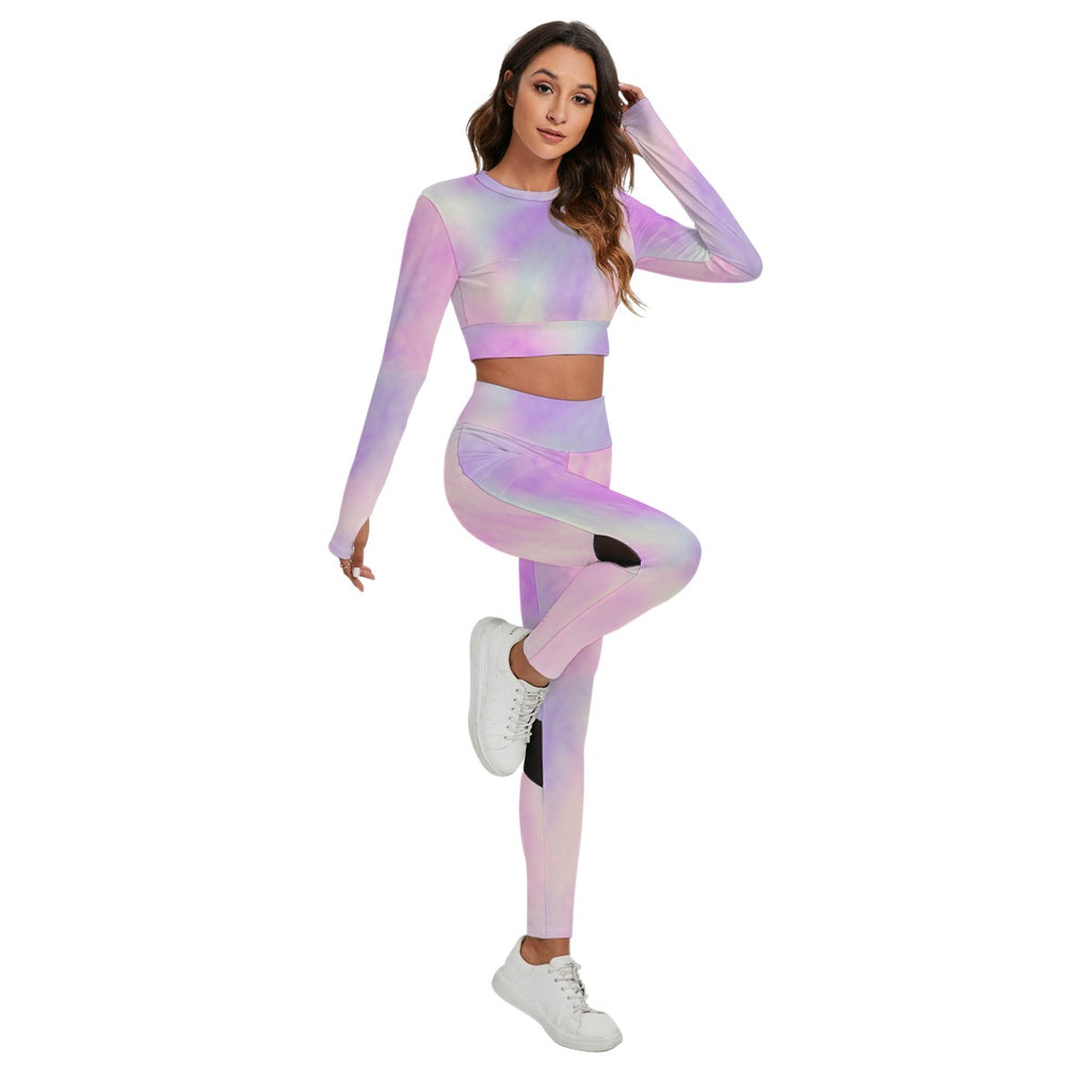 Women's Sport Set With Backless Top And Leggings