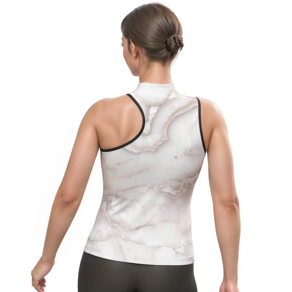 Women's Halter Sleeveless Asymmetrical Tank Top