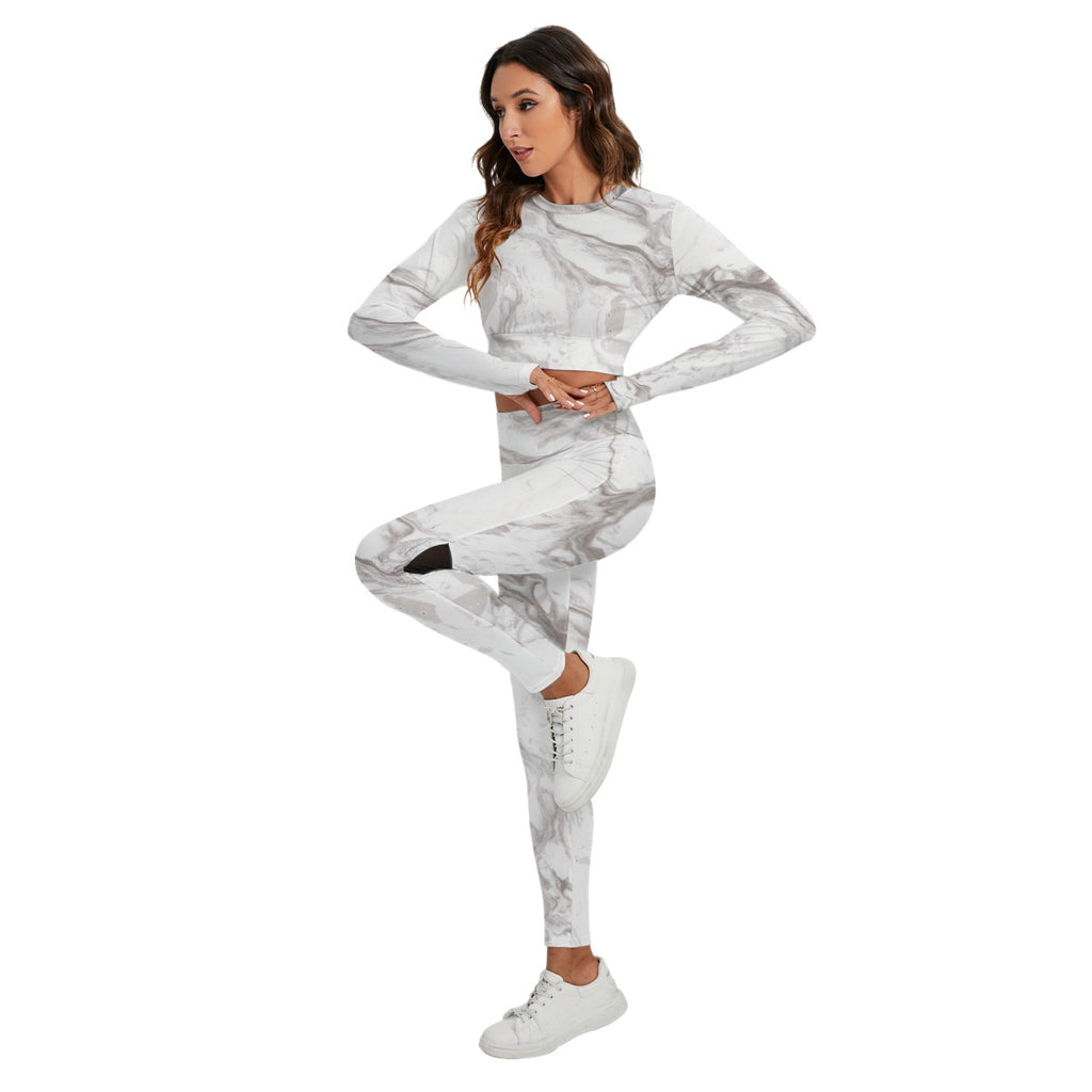 Women's Sport Set With Backless Top And Leggings