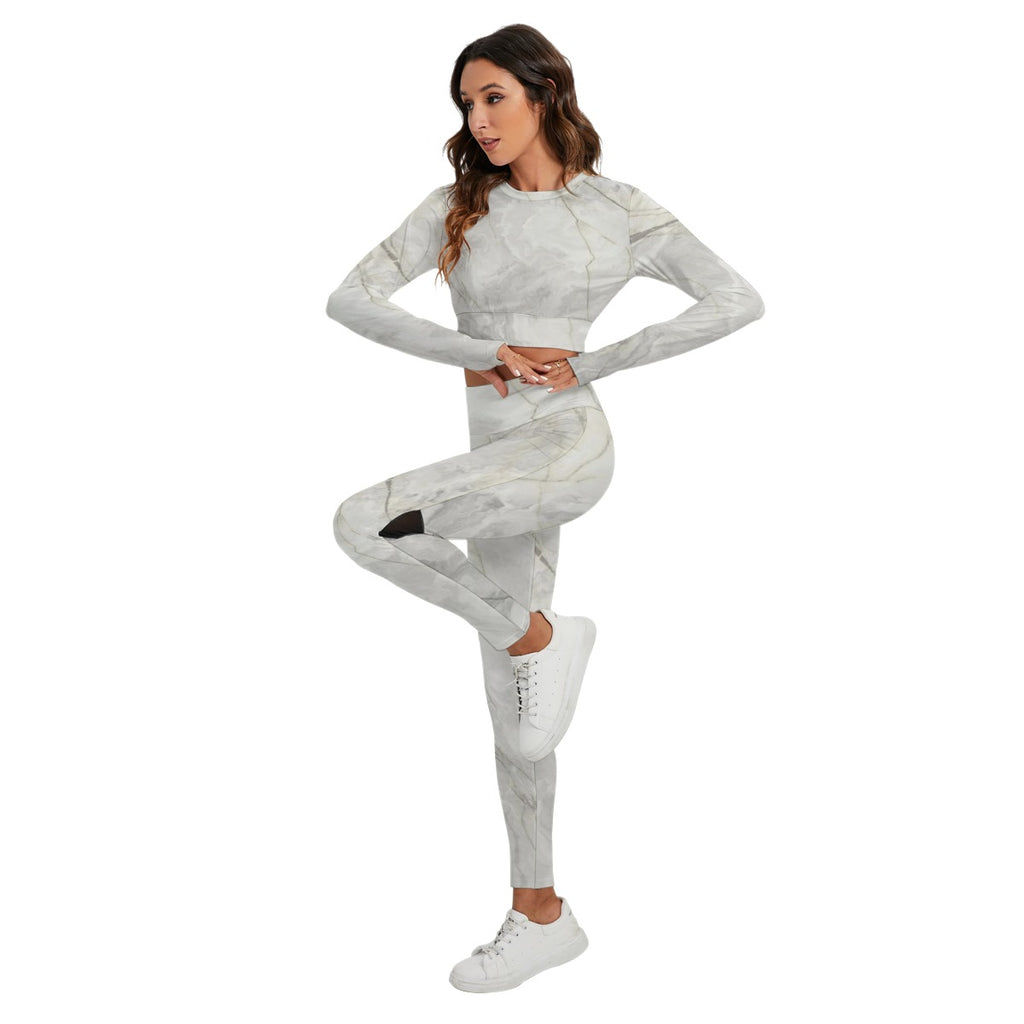 Women's Sport Set With Backless Top And Leggings