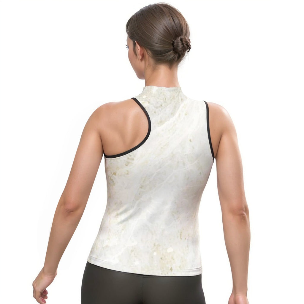 Women's Halter Sleeveless Asymmetrical Tank Top