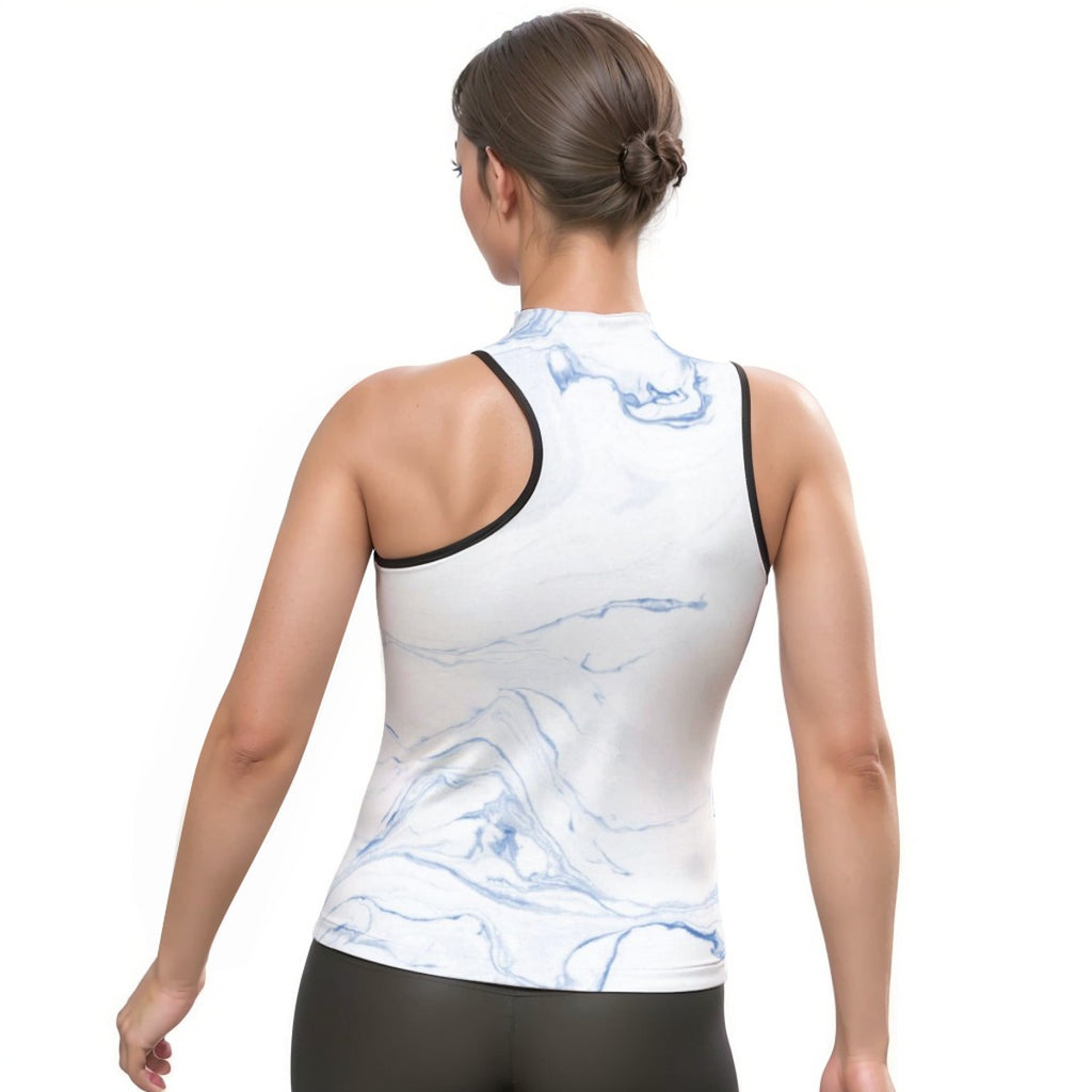 Women's Halter Sleeveless Asymmetrical Tank Top