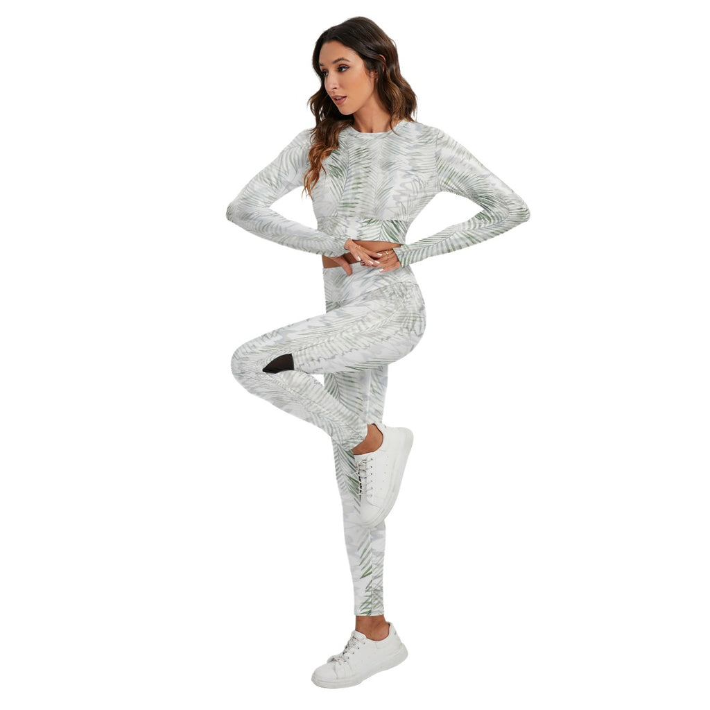 Women's Sport Set With Backless Top And Leggings