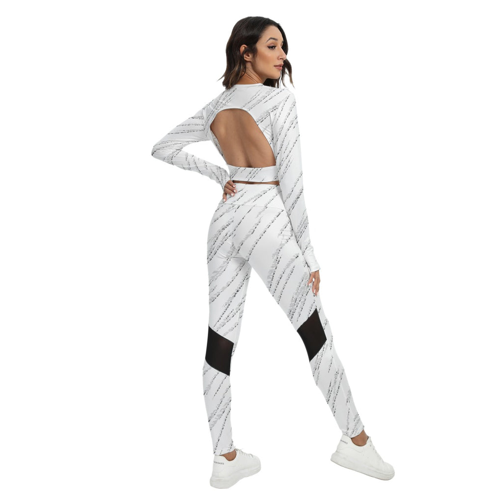 Women's Sport Set With Backless Top And Leggings