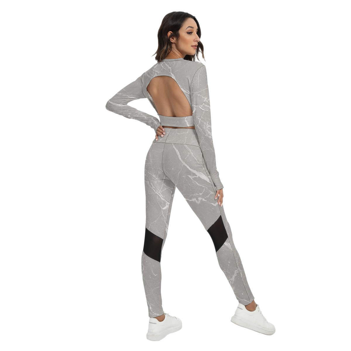 Women's Sport Set With Backless Top And Leggings