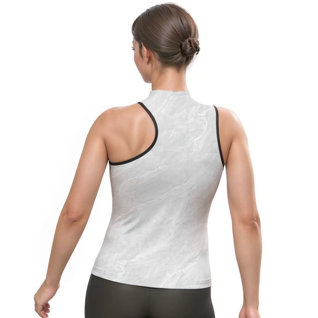 Women's Halter Sleeveless Asymmetrical Tank Top