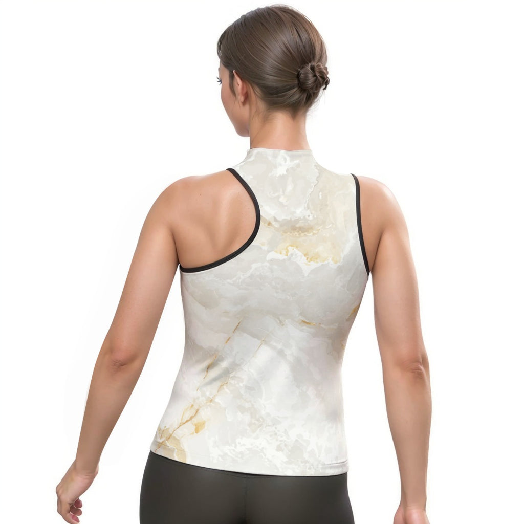 Women's Halter Sleeveless Asymmetrical Tank Top